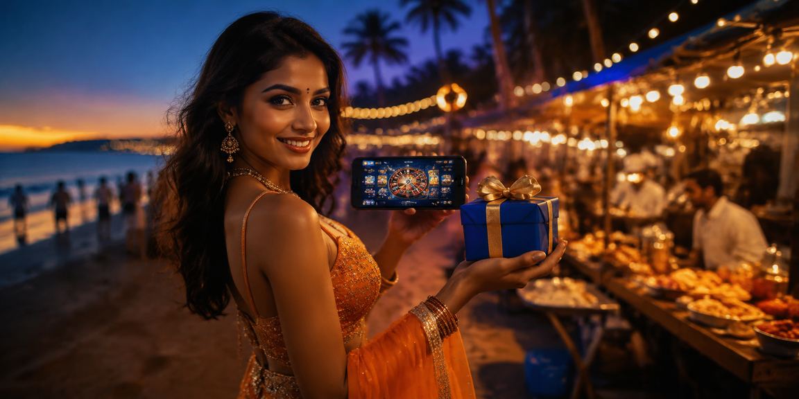 Player using mobile app to play Andar Bahar card game